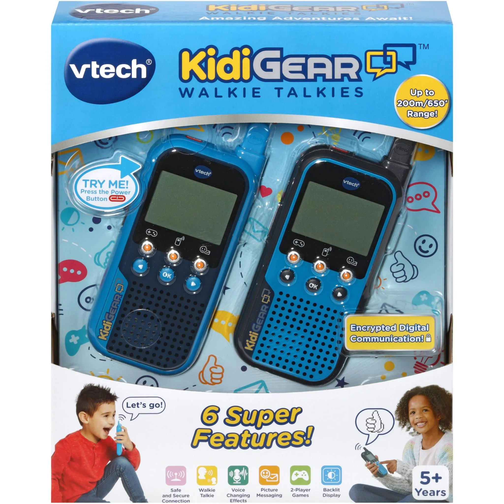 Vtech KidiGear Walkie Talkie 2 Pack (Blue)