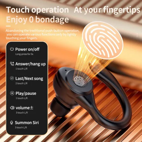 Wireless Bluetooth 5.3 TWS Earbuds with Ear Hooks