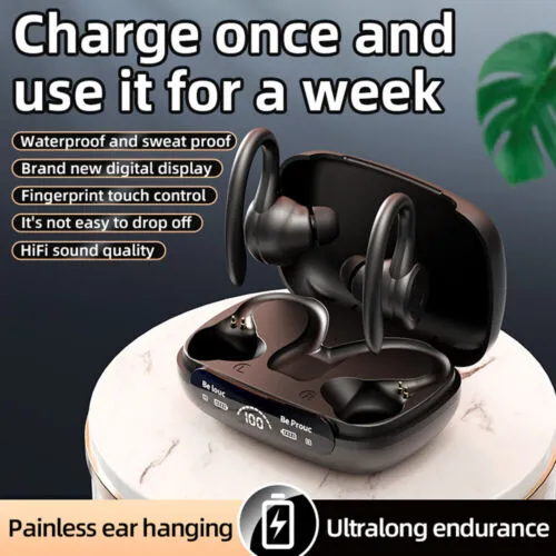 Wireless Bluetooth 5.3 TWS Earbuds with Ear Hooks