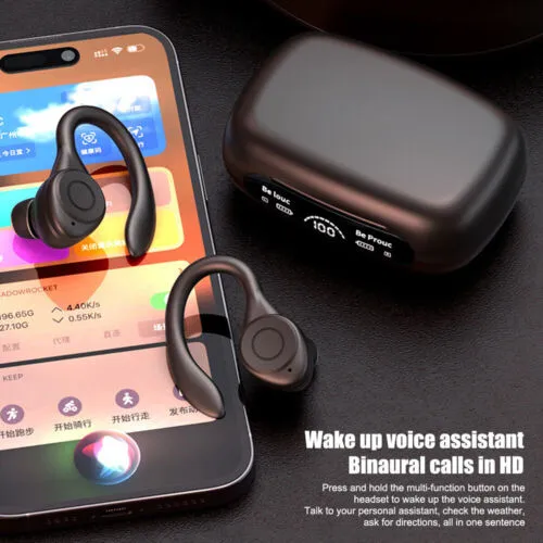 Wireless Bluetooth 5.3 TWS Earbuds with Ear Hooks