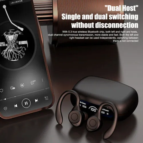 Wireless Bluetooth 5.3 TWS Earbuds with Ear Hooks
