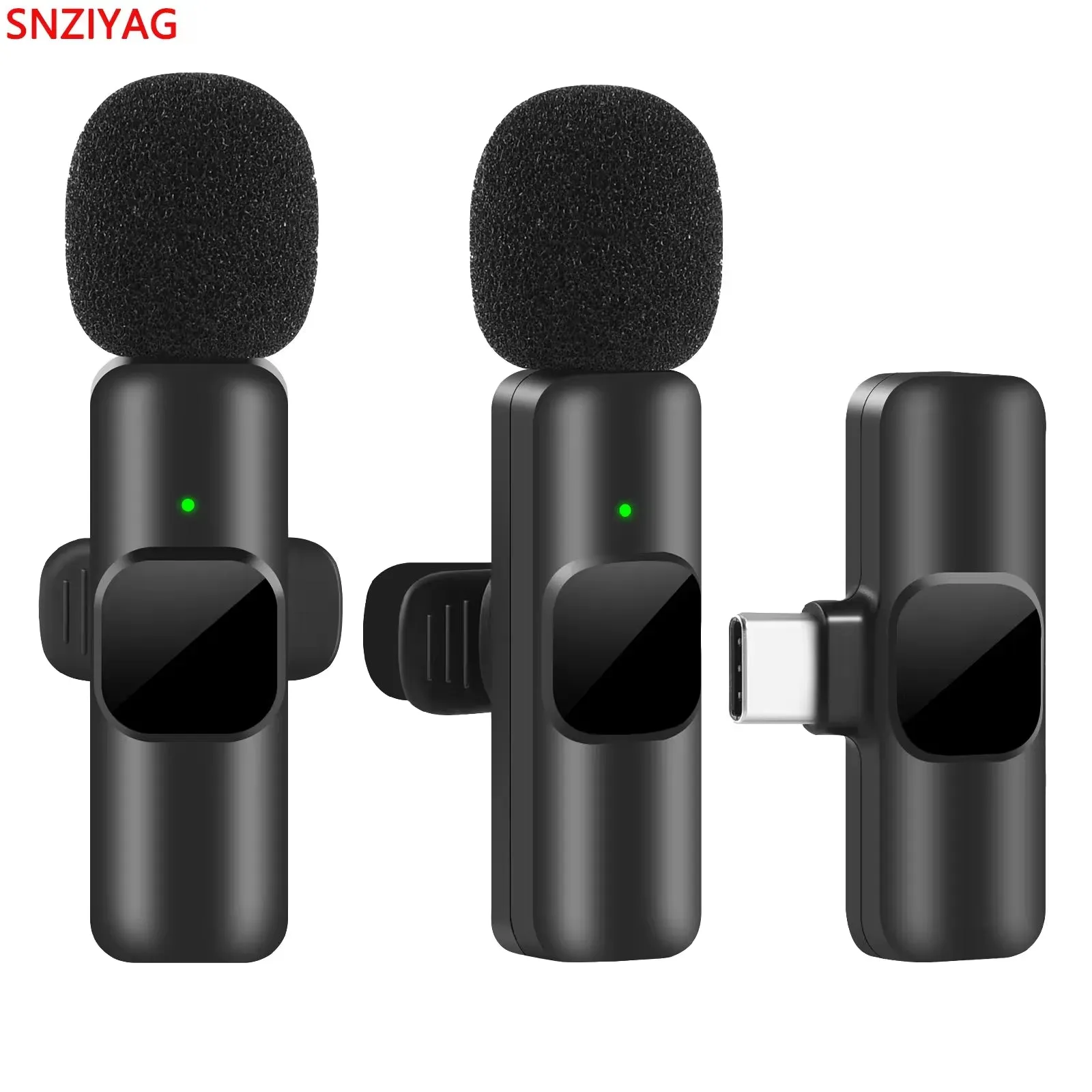 Wireless Lavalier Microphone for Portable Audio and Video Recording - Compatible with iPhone and Android for Live Broadcasting and Gaming