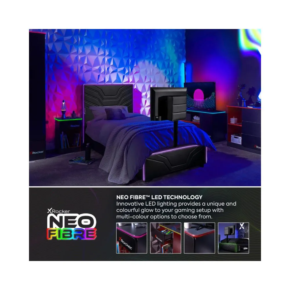 X Rocker Oracle eSports Neo Fibre RGB TV Gaming Bed