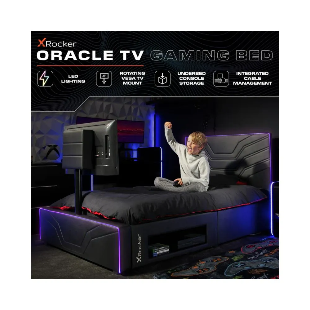 X Rocker Oracle eSports Neo Fibre RGB TV Gaming Bed