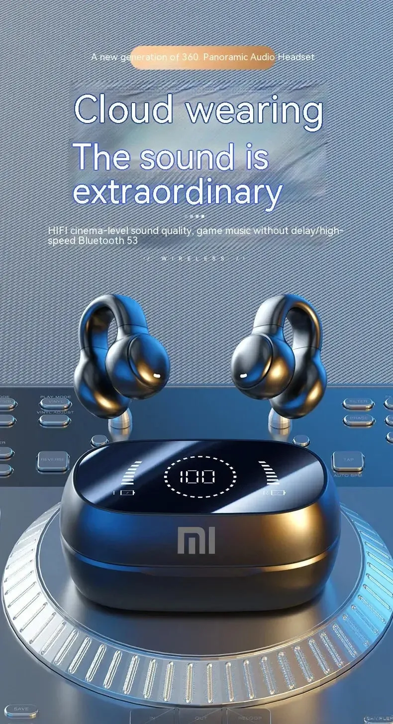 Xiaomi M47 Bluetooth 5.3 Headphones Bone Conduction Earphones Noise Canceling Sport Headset  Hifi Stereo Sound Gaming Headset