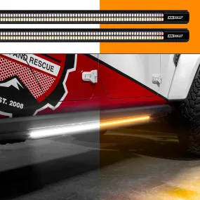 XKGLOW 48/60INCH WHITE AMBER RUNNING BOARD STEP LED LIGHT BAR WITH TURN SIGNAL