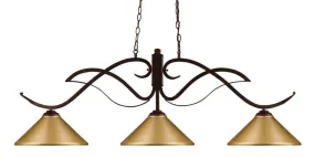 Z-Lite Phoenix Bronze with Satin Gold Shade